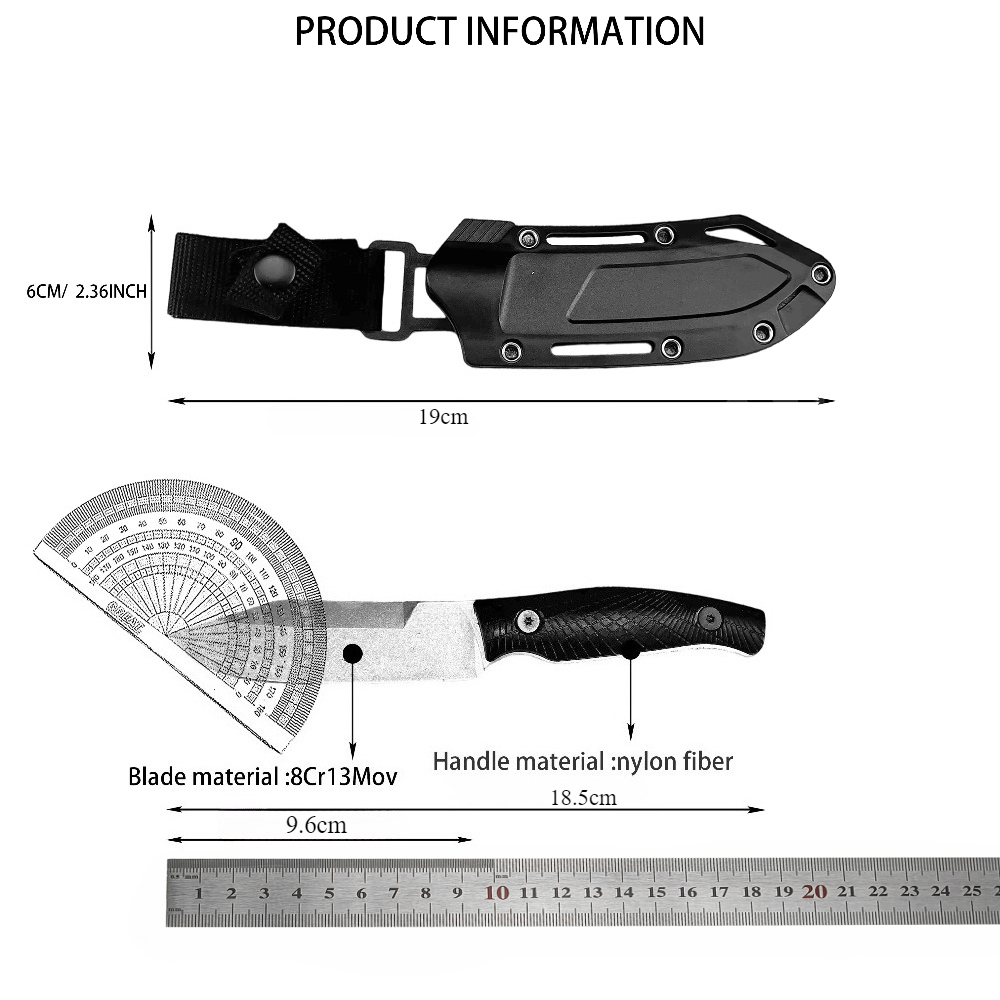 Nóż prosty KS 1083, czarny, ma – Edc Carry Fixed Blade recenzja i cena