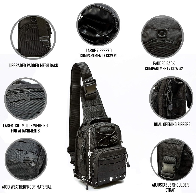 Taktyczna kompaktowa torba na  – Edc Concealed Carry Backpack recenzja i cena