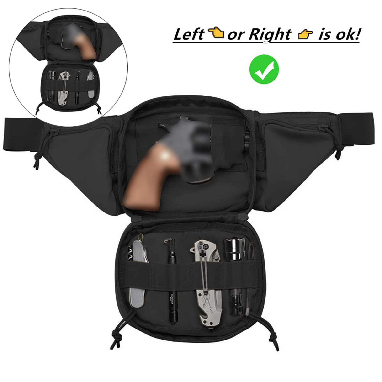 Taktyczna saszetka biodrowa na – Edc Pistol Carry Bag recenzja i cena